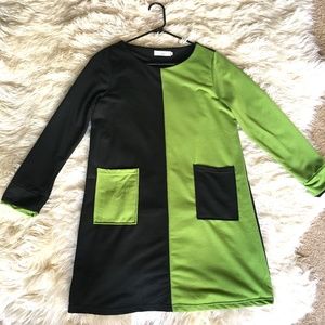 Half Green / Half Black Dress